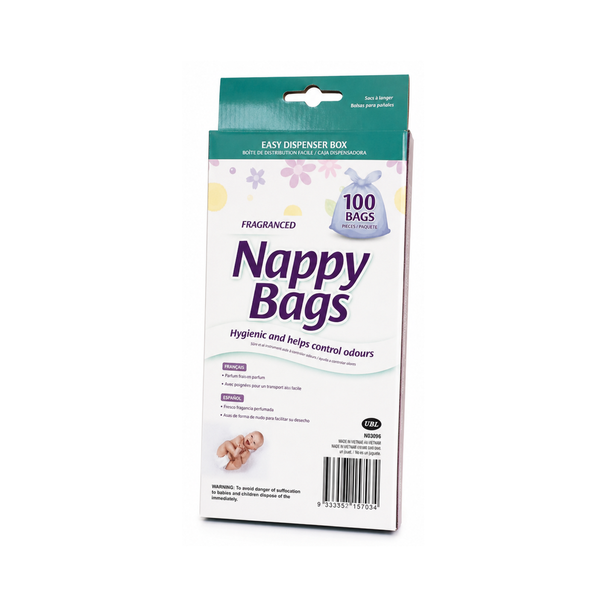 Fragranced Nappy Bags – 100 Pack