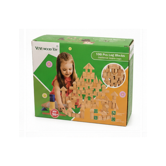 100 Piece Log Blocks Building Set
