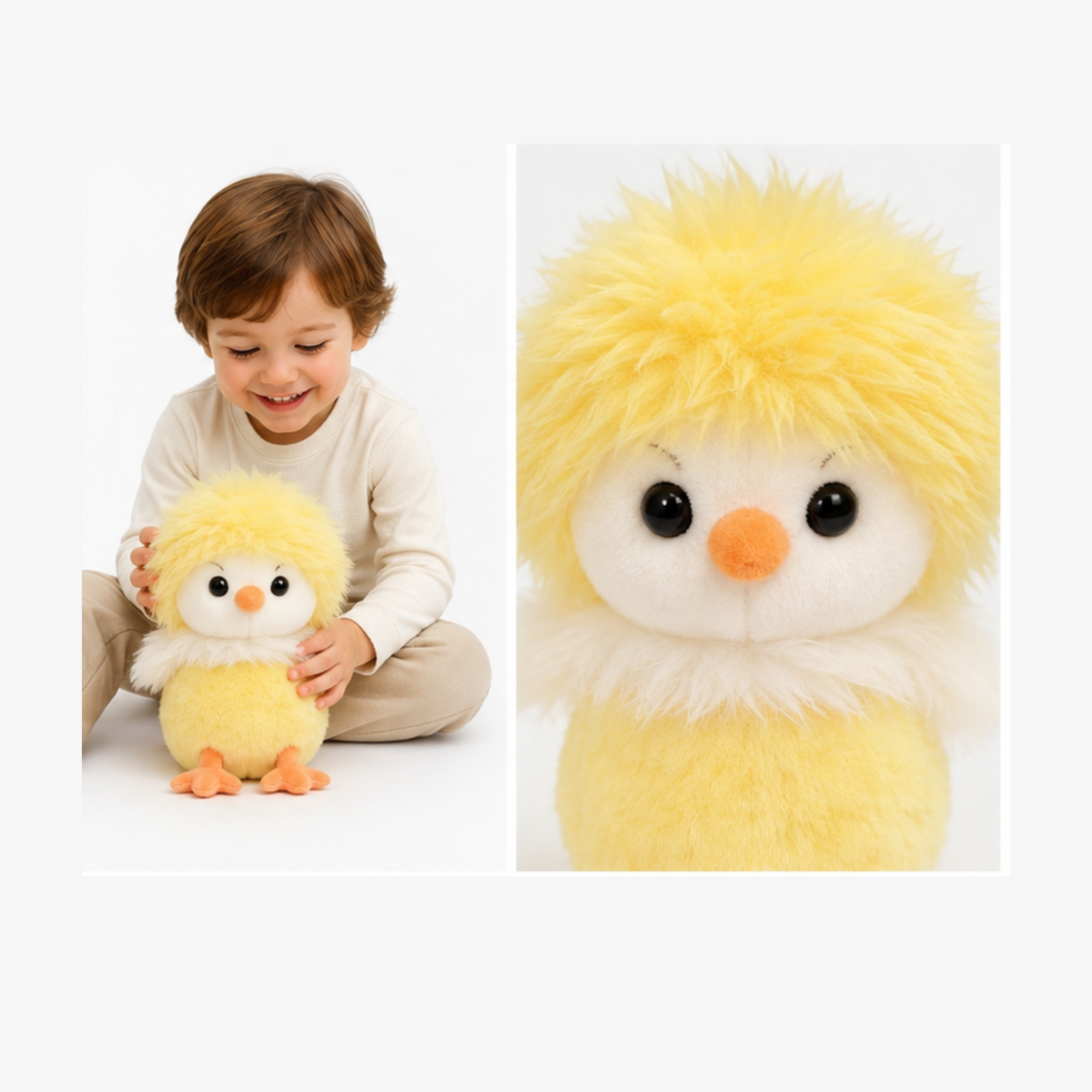 Cute Chicken Plush Toy - Soft yellow