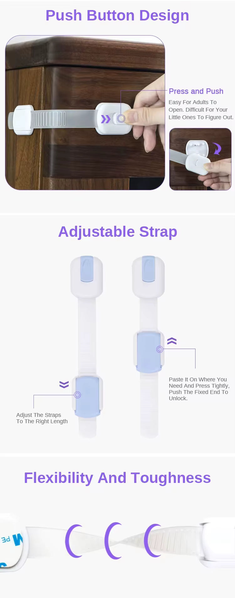 Baby Safety Locks | Pack of 8 Pieces