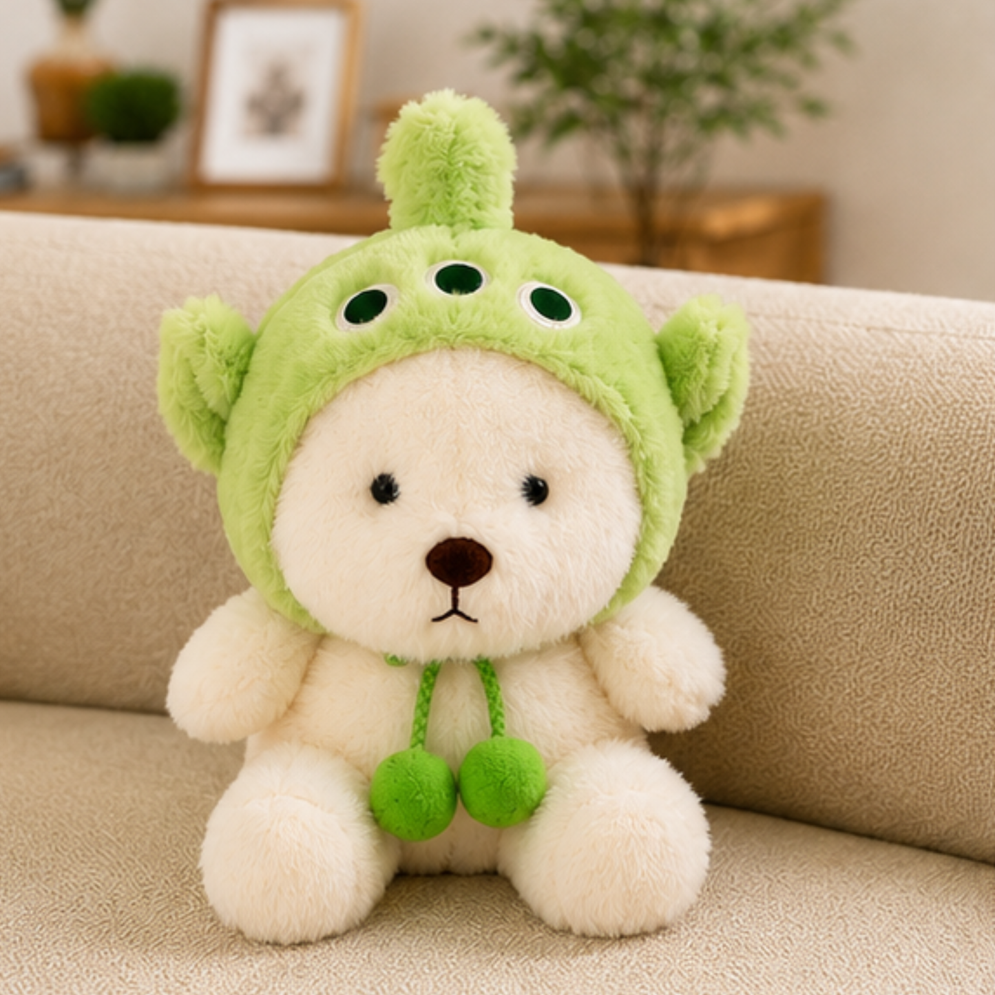 White teddy bear soft toy
