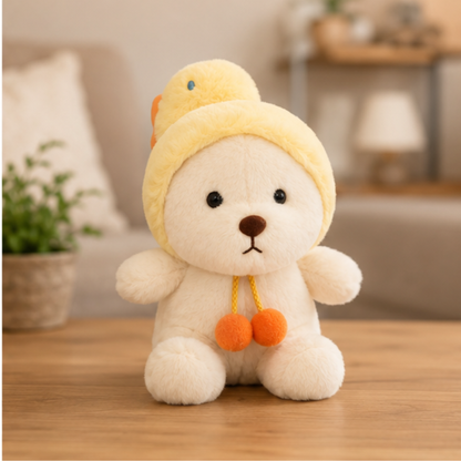 White teddy bear soft toy