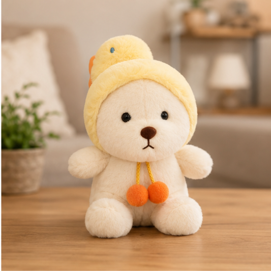 White teddy bear soft toy