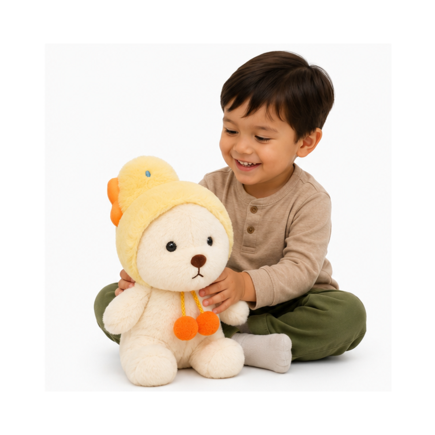 White teddy bear soft toy