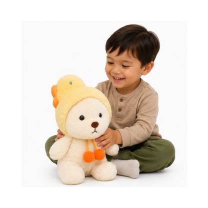 White teddy bear soft toy