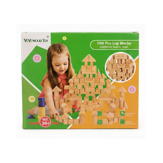 100 Piece Log Blocks Building Set