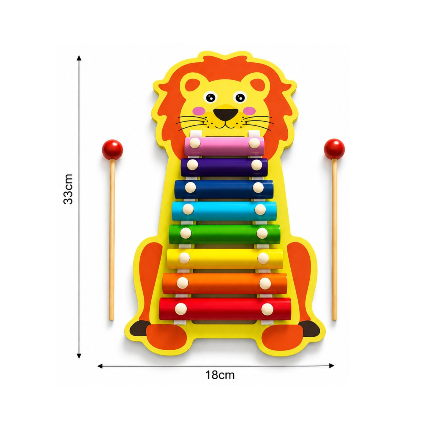 Lion Wooden Xylophone Toy