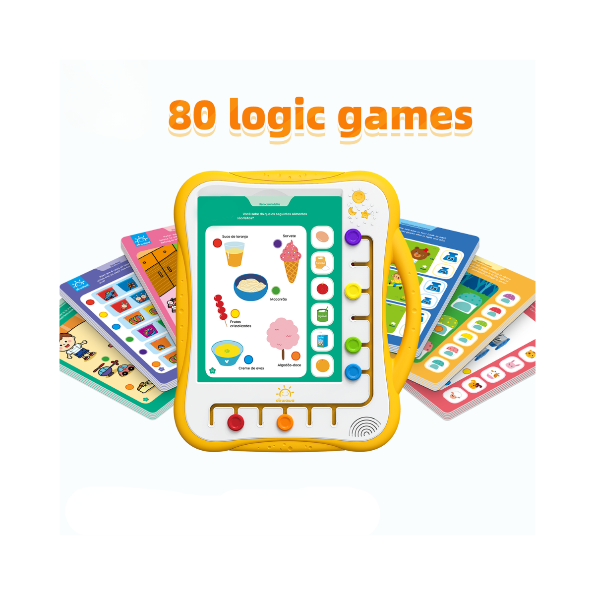 Okwawa electronic baby toy tablet. multiple matching activity cards