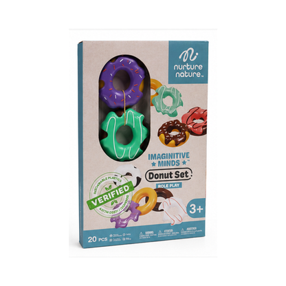 Kids Donut Set – 20 Piece Pretend Play Toy