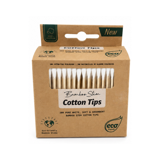 Bamboo Stem Cotton Tips – 200 Pack