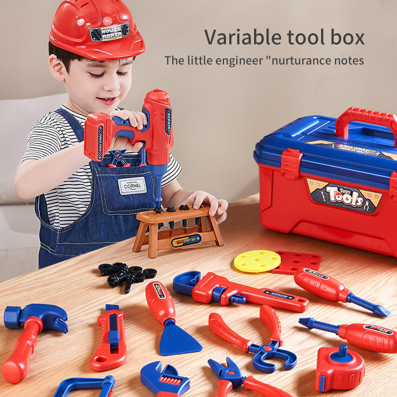 Kids Pretend Tool Set | Children's Toy Toolbox with Screwdriver & Drill | NZ