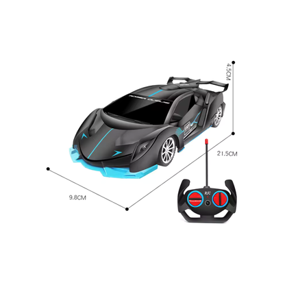 Black remote control toy sports car