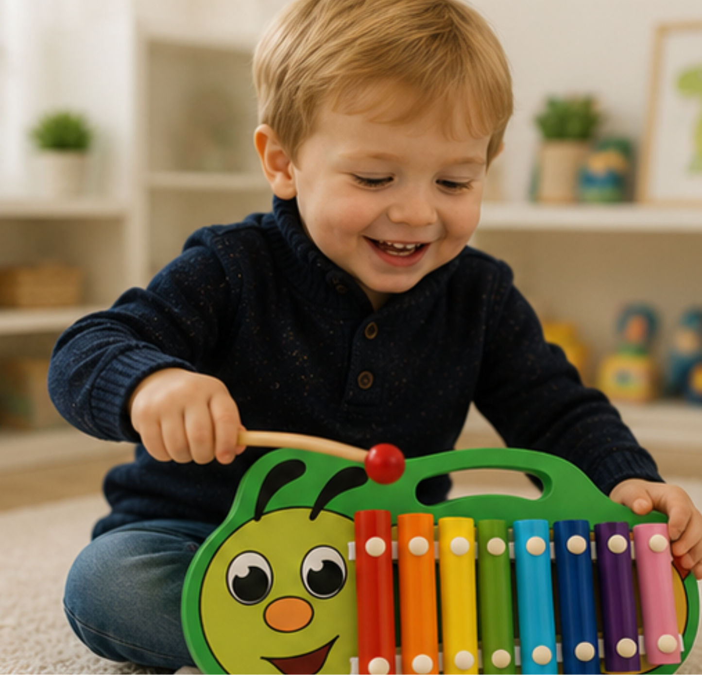 Caterpillar Wooden Xylophone Toy