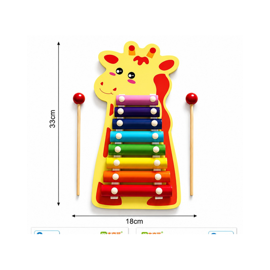 Giraffe Wooden Xylophone Toy for Kids