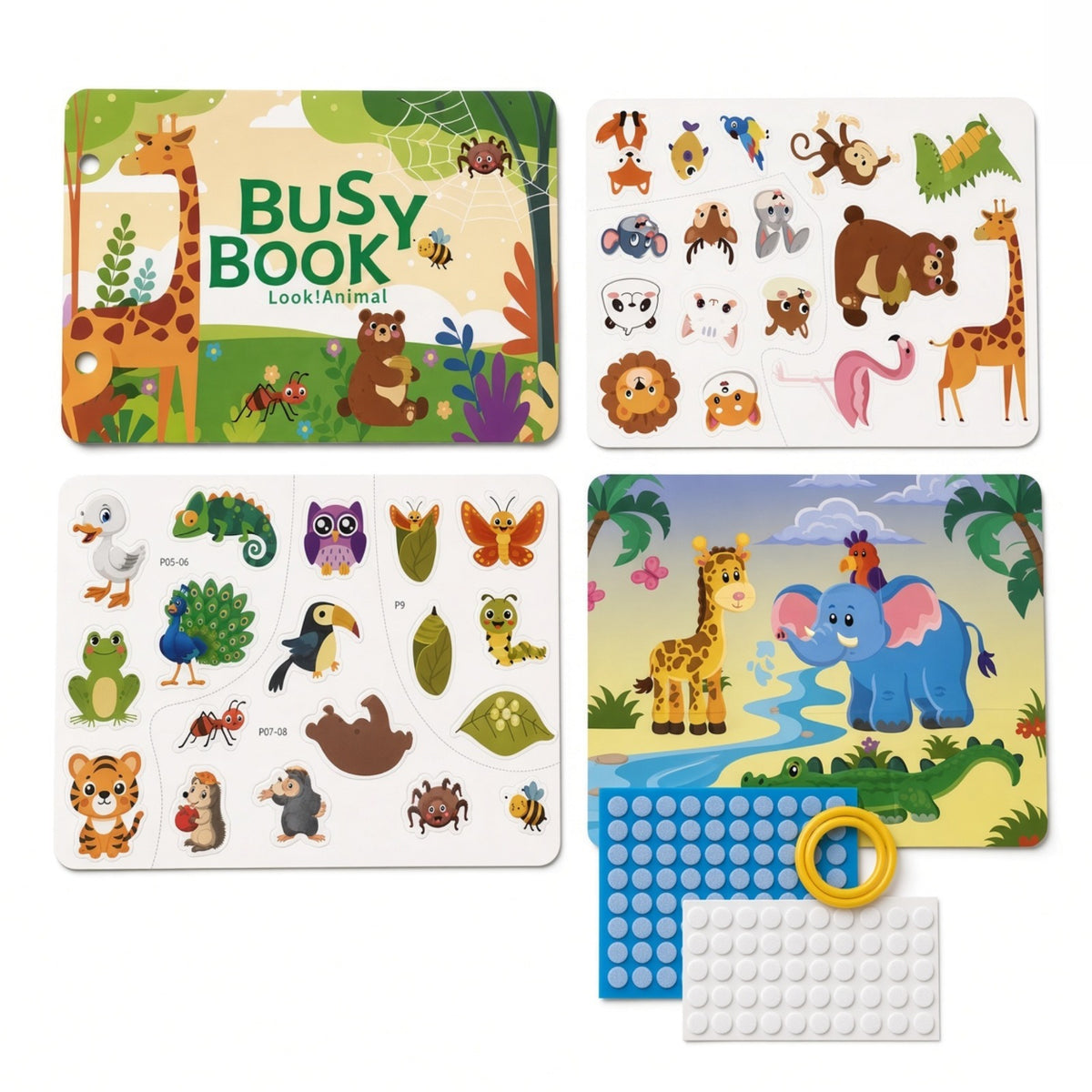 Montessori Busy Book for Kids | Reusable Sticker Learning Book