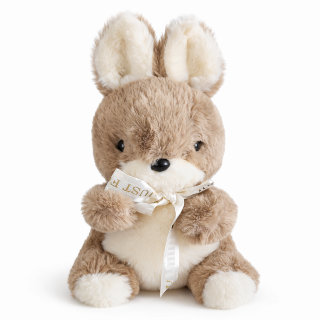 Bunny Soft Toy with Bow Cute Plush Teddy