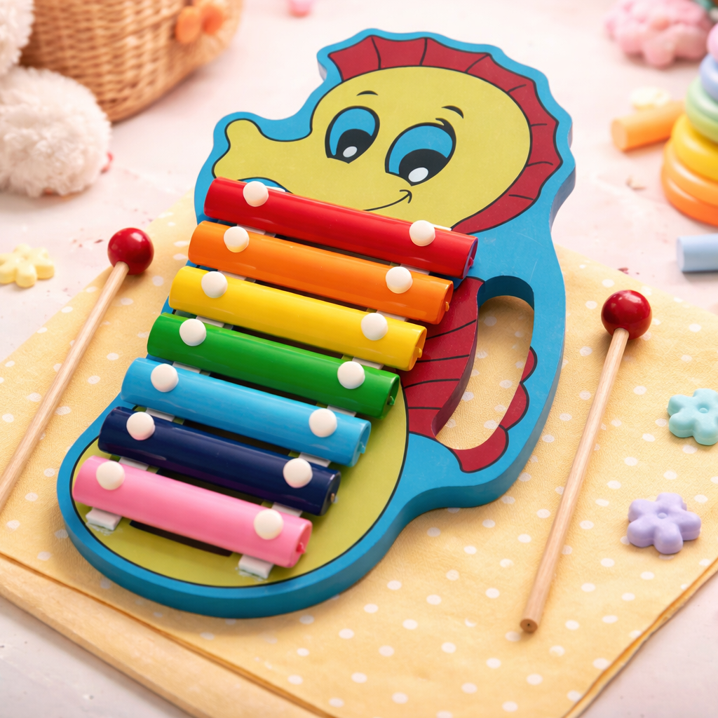 Seahorse Wooden Xylophone Toy