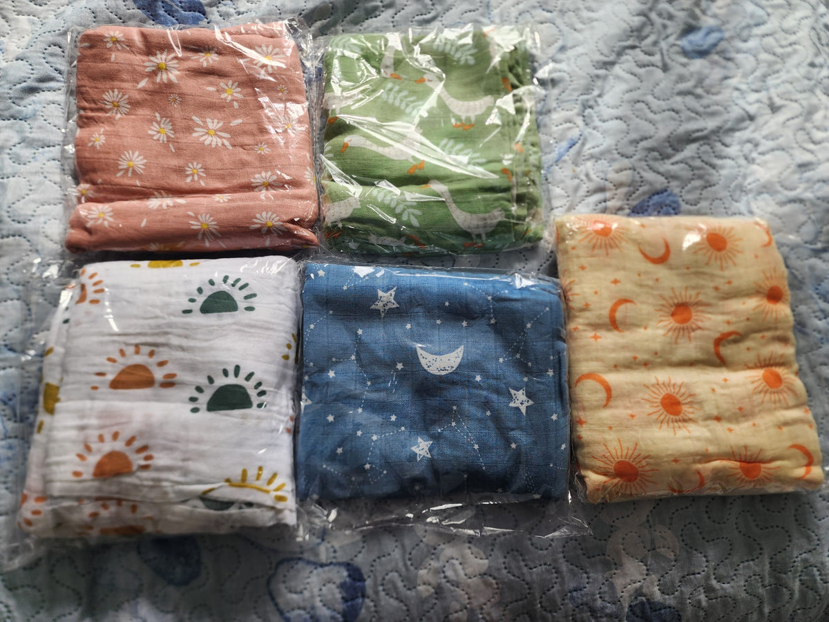 Newborn Muslin Swaddle Wrap | 100% Cotton Baby Blanket