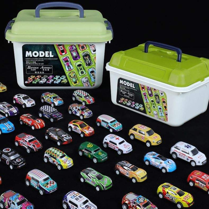 30-Piece 1:64 Die-Cast Pull-Back Car Set