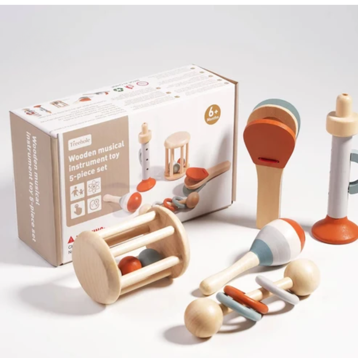 wooden musical instrument toy set