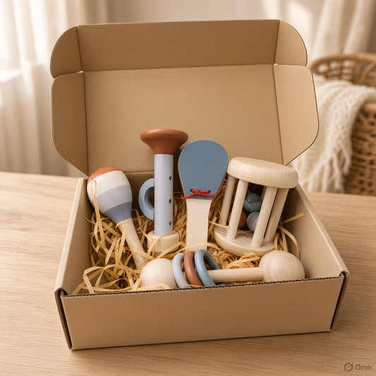 wooden musical instrument toy set
