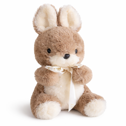 Bunny Soft Toy with Bow Cute Plush Teddy