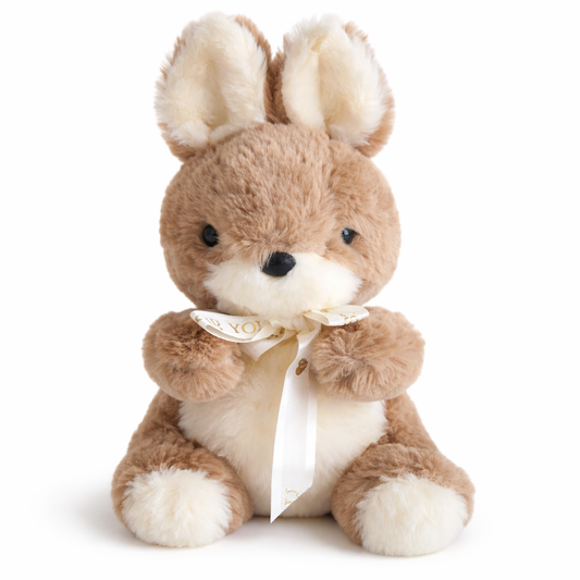 Bunny Soft Toy with Bow Cute Plush Teddy