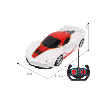 white and red remote control toy sports car