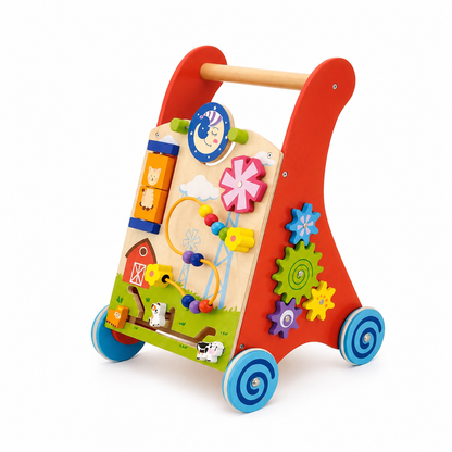 Wooden Activity Baby Walker for Toddlers NZ | Learning Walker Toy