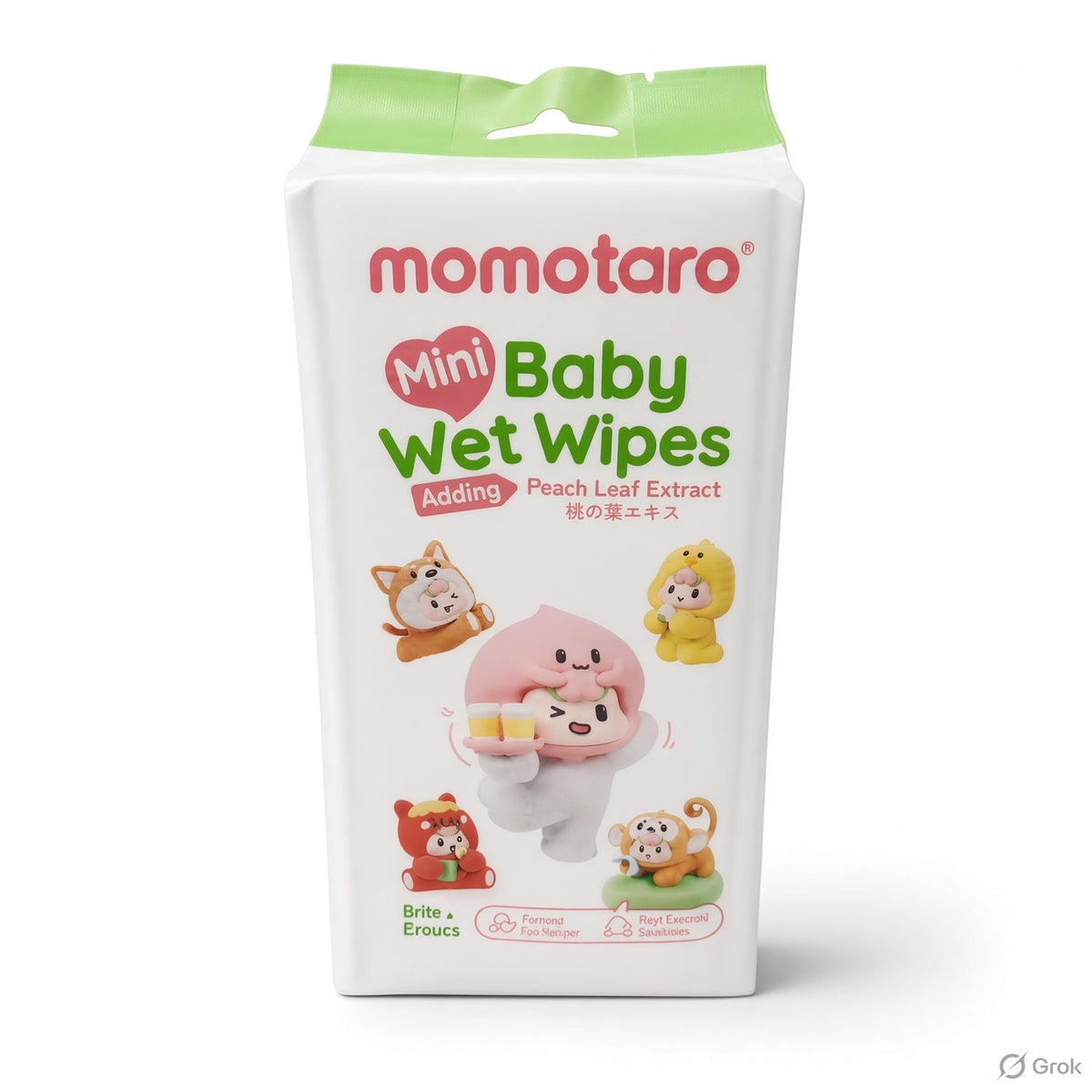 Mini Momotaro Baby Wet Wipes | Peach Leaf Extract Travel Pack