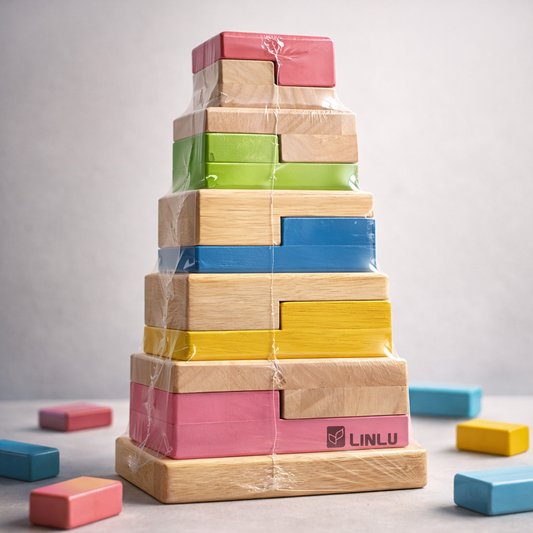 Wooden Stacking Blocks Tower Game