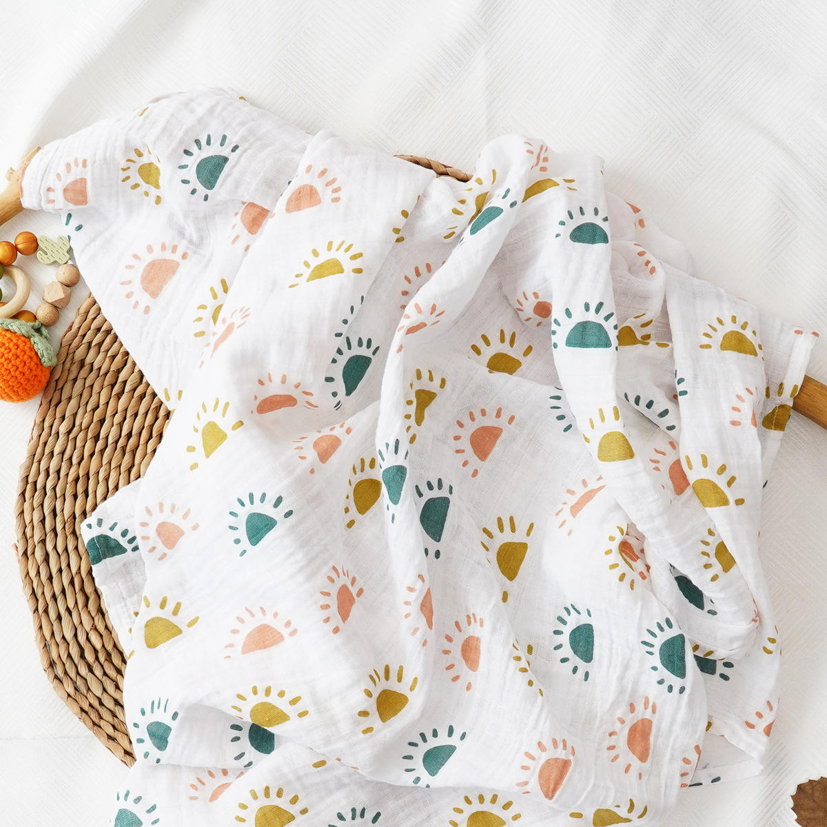 Newborn Muslin Swaddle Wrap | 100% Cotton Baby Blanket