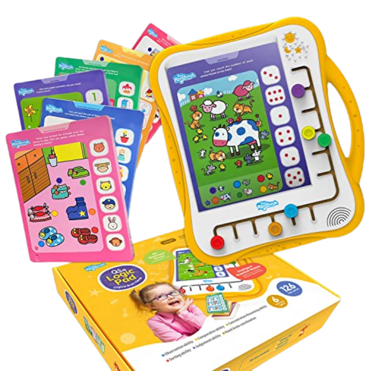 Okwawa electronic baby toy tablet. multiple matching activity cards