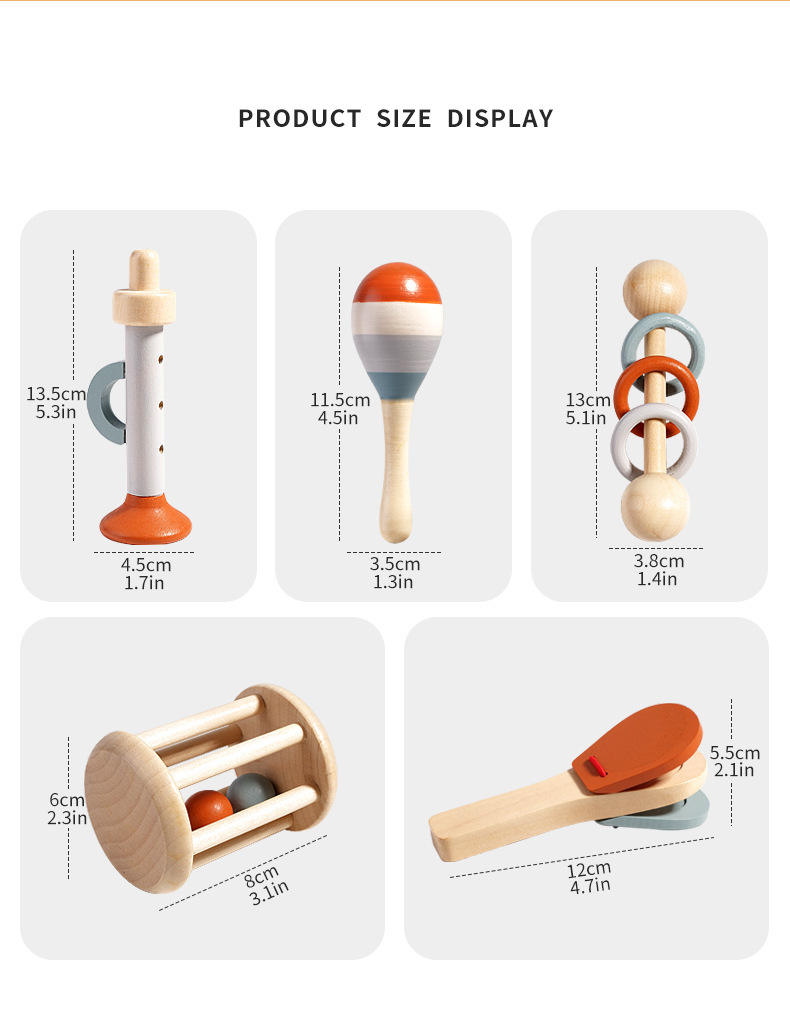 Wooden Baby Musical Instrument Set