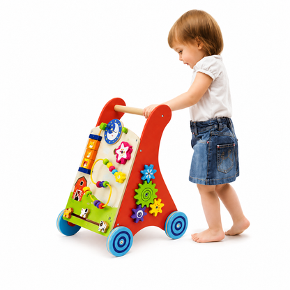 Wooden Activity Baby Walker for Toddlers NZ | Learning Walker Toy