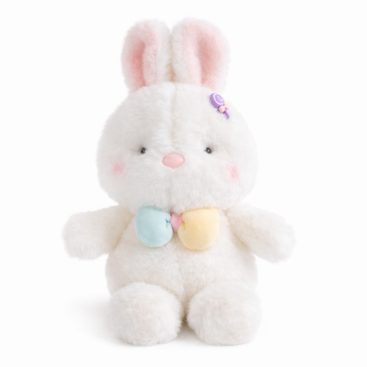 White Teddy Bear with Bow Soft Plush Toy